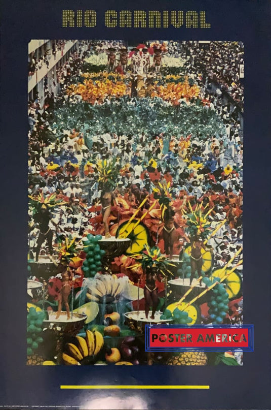 Rio Carnival Photo By Tony Stone Associates 1990 Vintage Brazil Poster 24 X 36