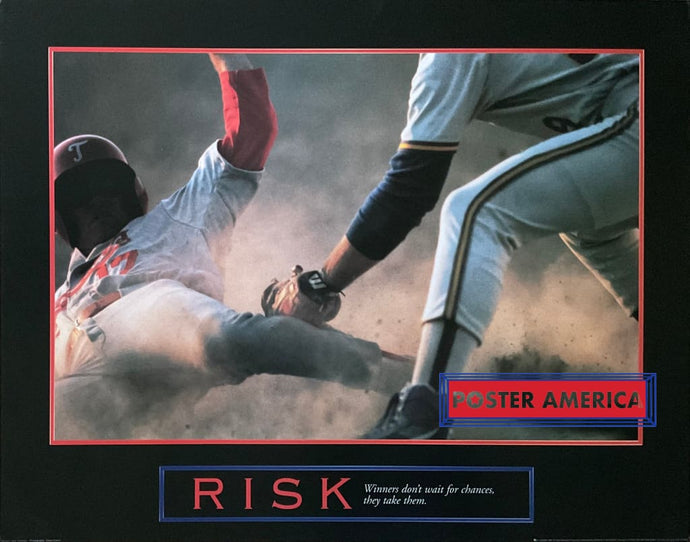Risk Baseball Vintage 1996 Motivational Print 22 x 28 Poster