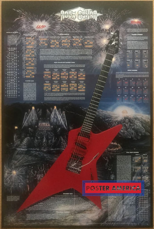 Rock Guitar Poster Steve Klein Vintage 1984 24 X 36