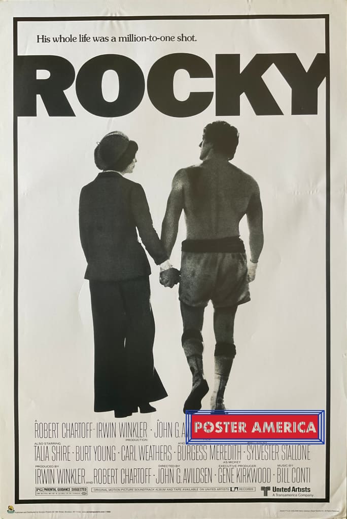 Load image into Gallery viewer, Rocky Black &amp; White One Sheet Movie Promo Poster 24 X 36
