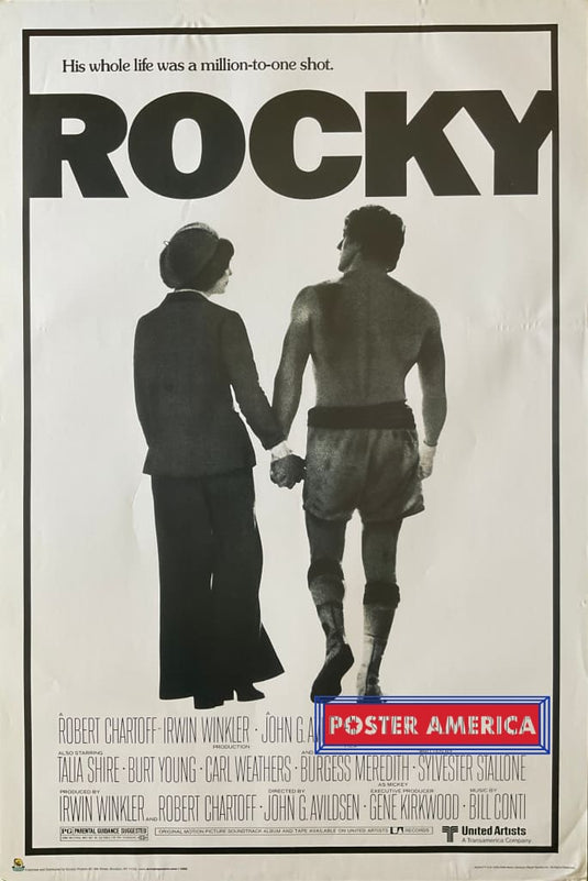 Rocky Black & White One Sheet Movie Promo Poster 24 X 36