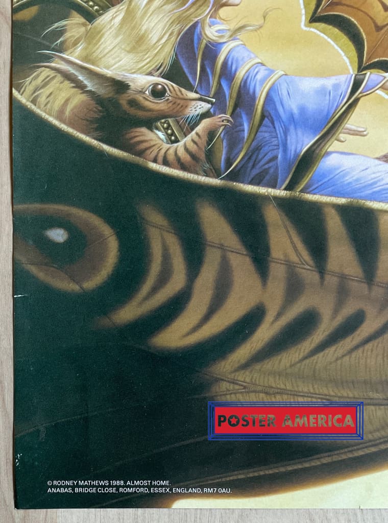 Load image into Gallery viewer, Rodney Mathews Almost Home Vintage 1988 Uk Import Art Poster 24 X 35
