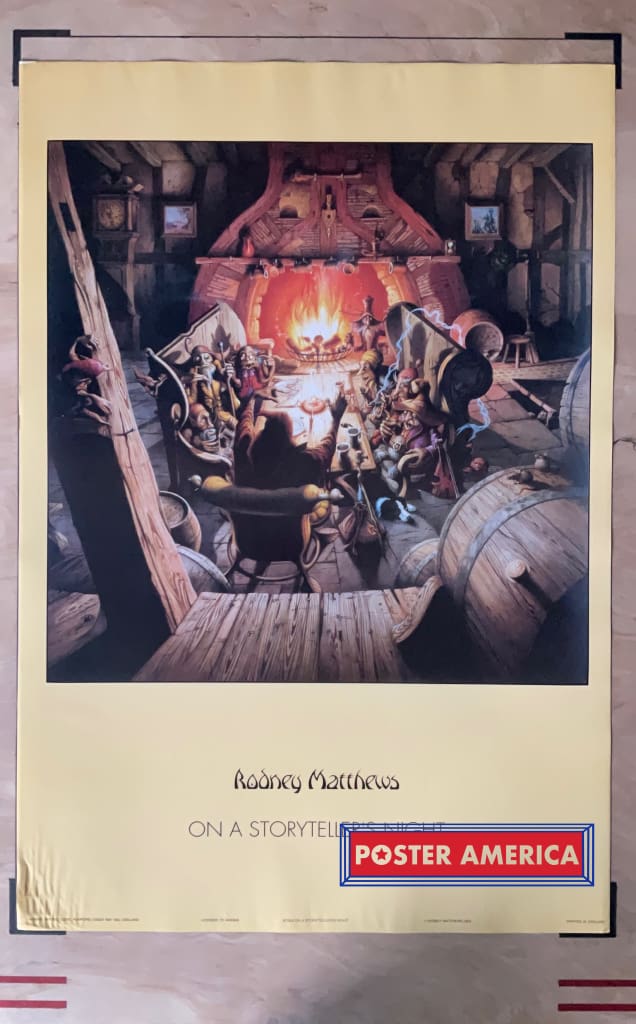 Load image into Gallery viewer, Rodney Matthews On A Storytellers Night Vintage Art Poster 24 X 35 Vintage Poster
