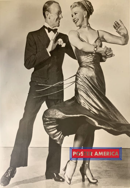 Rogers & Astaire Classic Dancing Black White Vintage Poster 26 X 38 Vintage Poster