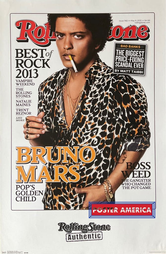 Rolling Stone Bruno Mars 2013 22 X 34 Poster