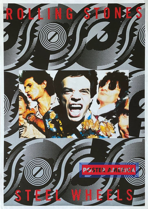 Rolling Stones Steel Wheels Album Vintage Uk Import Poster 24 X 34 Vintage Poster