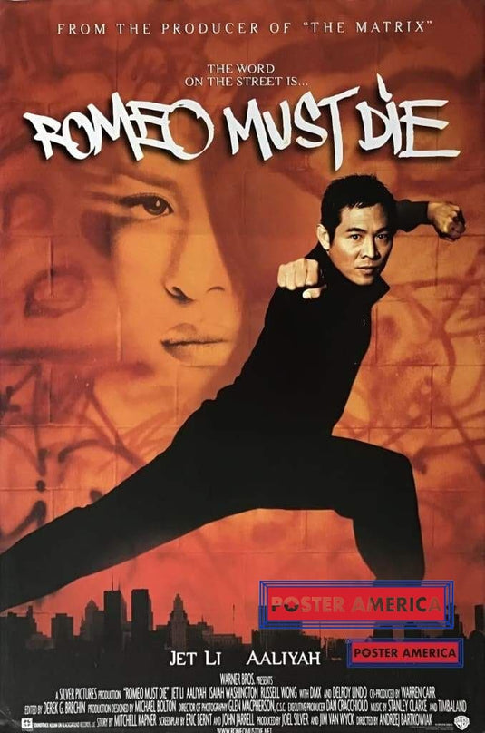 Romeo Must Die Jet Li Vintage Movie Poster 23 x 34.5 – PosterAmerica