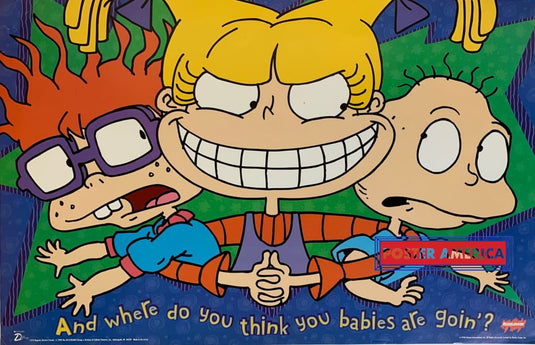 Rugrats Angelica Tommy And Chucky Rare 1998 Vintage Poster 22 X 34 Vintage Poster