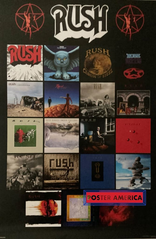Rush 30Th Anniversary Album Collage Poster 24 X 36 Pyramid America