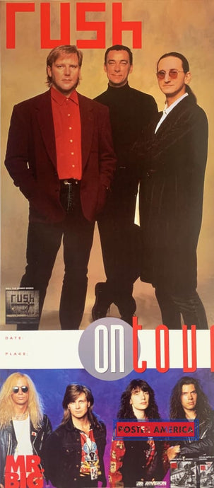 Rush On Tour Roll The Bones Official 1992 Vintage Promo Poster 15 X 35 Vintage Poster
