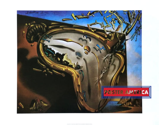 Salvador Dali Clock Explosion Art Print 22X 28 Posters Prints & Visual Artwork