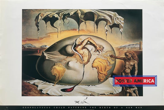 Salvador Dali Geopoliticus Child Watching The Birth Of A New Man Art Poster 24 X 36
