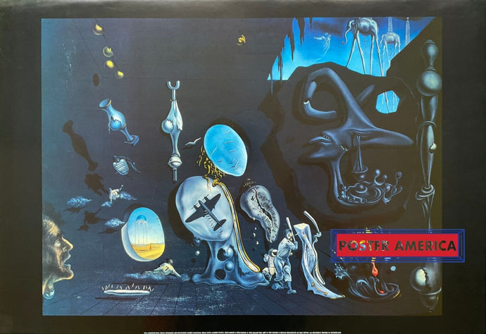 Salvador Dali Idylle Atomique Vintage Art Poster 24 X 35