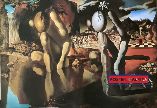Salvador Dalí La Métamorphose De Narcisse Vintage 1991 Poster 27 X 38.5 Vintage Poster