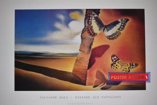 Salvador Dali Paysage Aux Papillons Poster 24 X 36