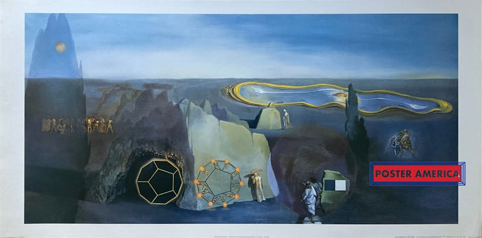 Salvador Dali Searching For The Fourth Dimension Vintage Italian Import Art Print 19.