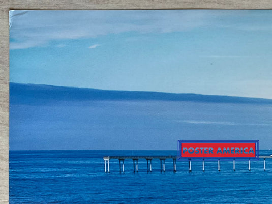 San Diego Ocean Beach Pier Vintage Photography Slim Print Poster 11 X 28