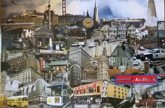 San Francisco Landmarks Collage Poster 24 X 36