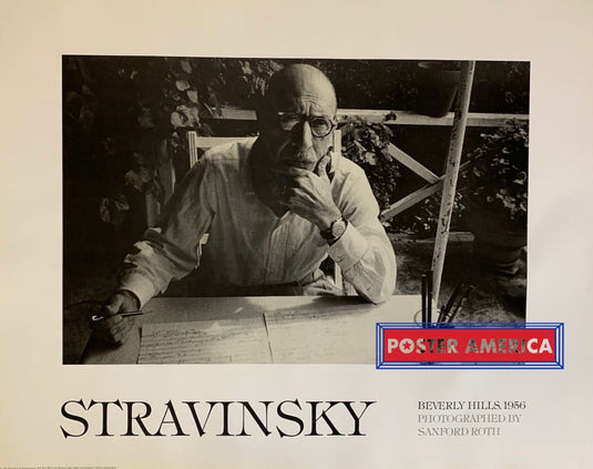 Sanford Roth Photography Stravinsky Beverly Hills 1956 Vintage 1979 Rare Poster 23 X 28.75 Vintage