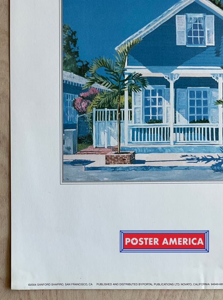 Load image into Gallery viewer, Sanford Shapiro Cottages Vintage Art Slim Print 12 X 36
