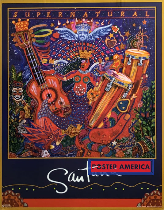 Santana Supernatural Album Vintage Promo Poster 22X28