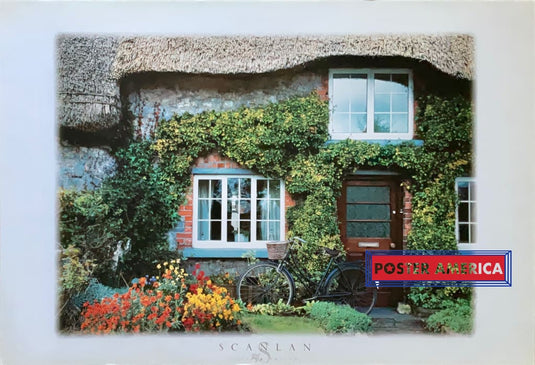 Scanlan Cottage Thatch Vintage Photography Print 23.5 X 34.5 Poster