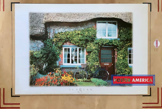 Scanlan Cottage Thatch Vintage Photography Print 23.5 X 34.5 Poster
