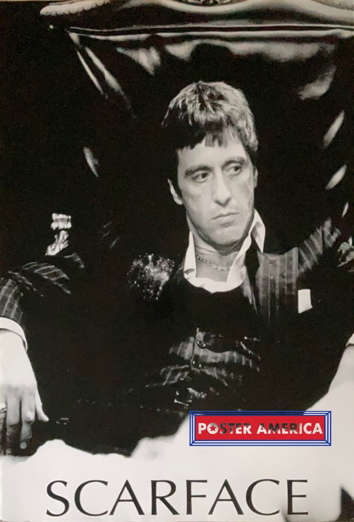 Load image into Gallery viewer, Scarface Al Pacino As Tony Montana With Powder On Suit Vintage Poster 24 X 36

