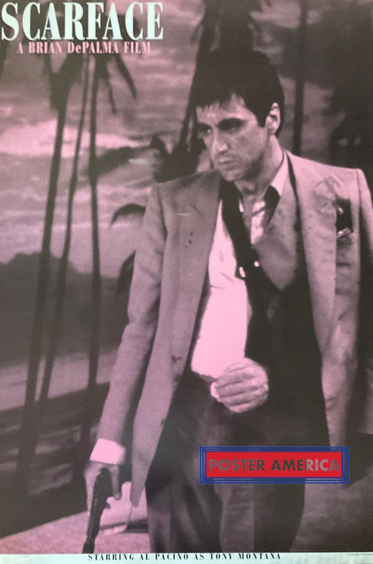 Scarface Starring Al Pacino As Tony Montana Vintage 23.5 X 35 Poster