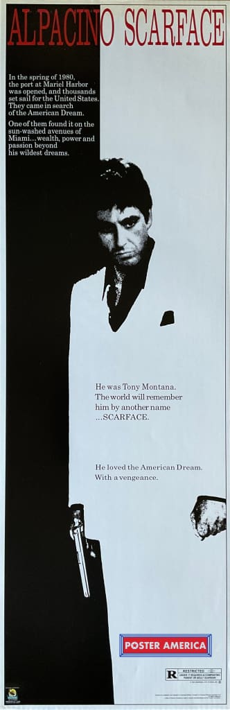 Scarface Vintage Reproduction One-Sheet Slim Print 12 x 36 – PosterAmerica
