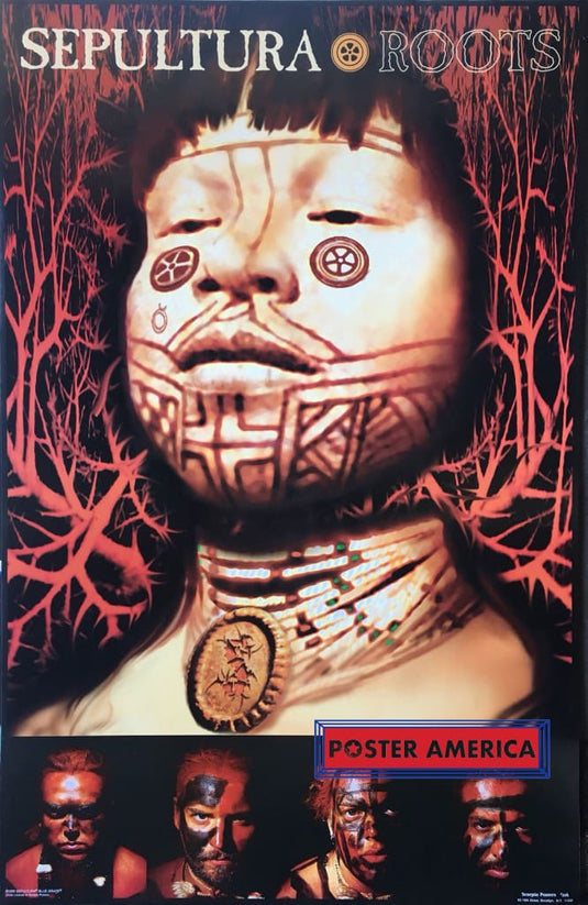 Sepultura Roots Album 1996 Uk Import Poster 24 X 33