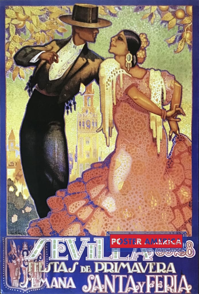 Load image into Gallery viewer, Sevilla Fiesta De Primavera Art Reproduction Poster 24 X 35.5

