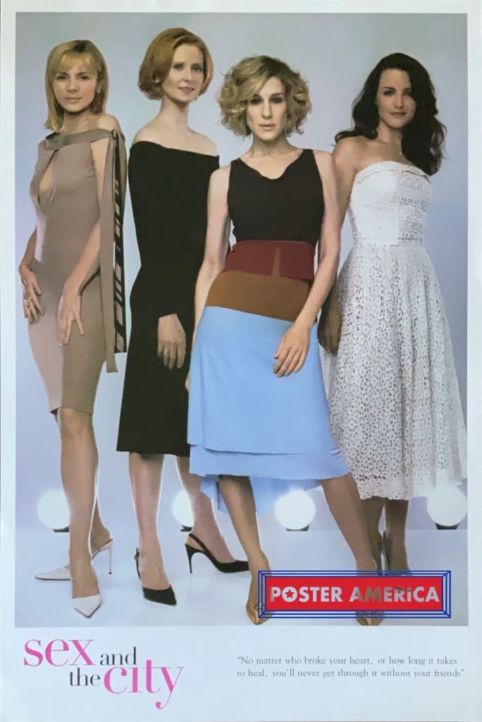 Load image into Gallery viewer, Sex And The City Cast Featuring Carrie Bradshaw With Quote Poster 24 X 36
