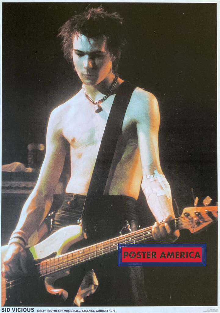 Load image into Gallery viewer, Sex Pistols Sid Vicious Atlanta 1978 Poster 23.5 X 35 Vintage
