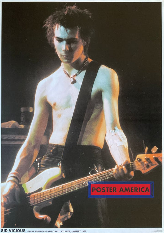 Sex Pistols Sid Vicious Atlanta 1978 Poster 23.5 X 35 Vintage