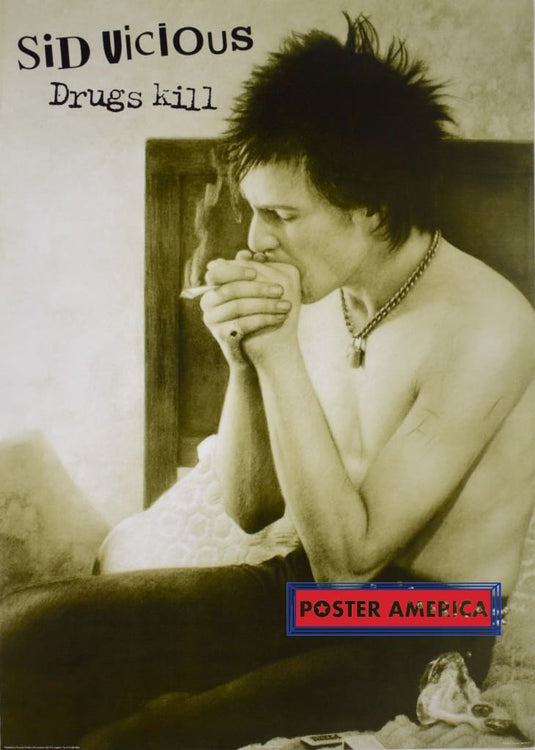 Sid Vicious Drugs Kill Illustration Uk Import Pink Floyd Rock Poster 24 X 34