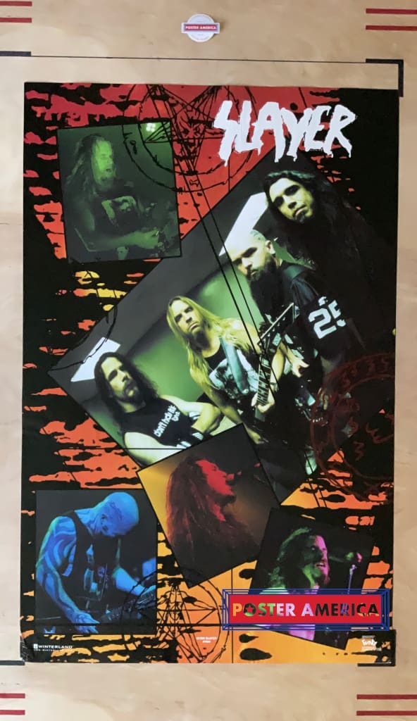 Load image into Gallery viewer, Slayer Vintage 1999 Winterland Collage Poster 22.5 X 34.5
