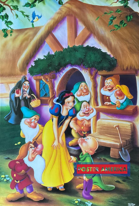 Snow White And The Seven Dwarfs Vintage 1994 Art Poster 24 X 35