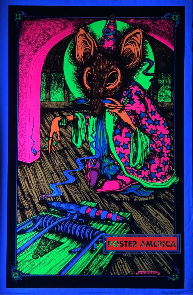 Load image into Gallery viewer, Sorcerer Nothing Wrong Vintage Black Light Poster 23 X 35 Posters Prints &amp; Visual Artwork
