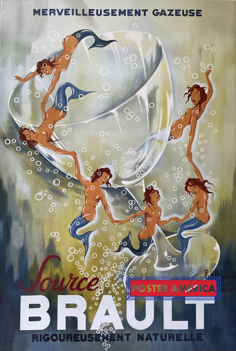 Source Brault Merveilleusement Gazeuse Vintage Fine Art Print 24 X 35 Poster