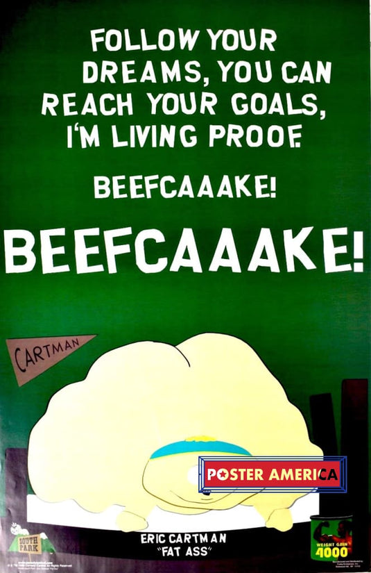 South Park Beefcake Cartman 1998 Vintage Poster 22 X 34.5 Vintage Poster