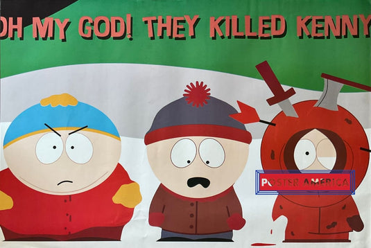 South Park They Killed Kenny Vintage 1990’s Poster 24 x 35.5 Posters Prints & Visual Artwork