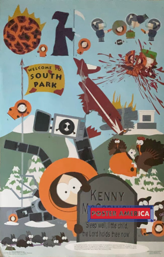 South Park Who Killed Kenny 1997 Rare Vintage Poster 22 X 34.5 Vintage Poster