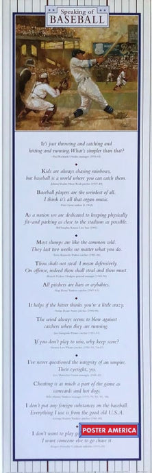 Speaking Of Baseball Art Print 12 X 36 Fine