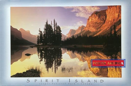 Spirit Island Jasper National Park Canada Poster 24 X 36
