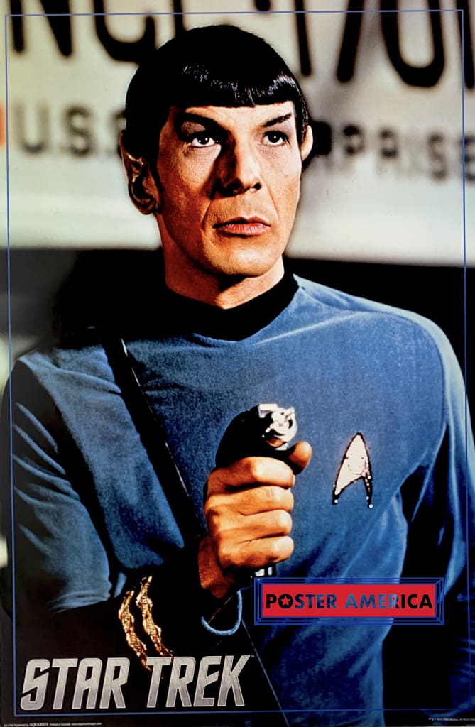 Load image into Gallery viewer, Spock Holding Ray Gun Rare Poster
