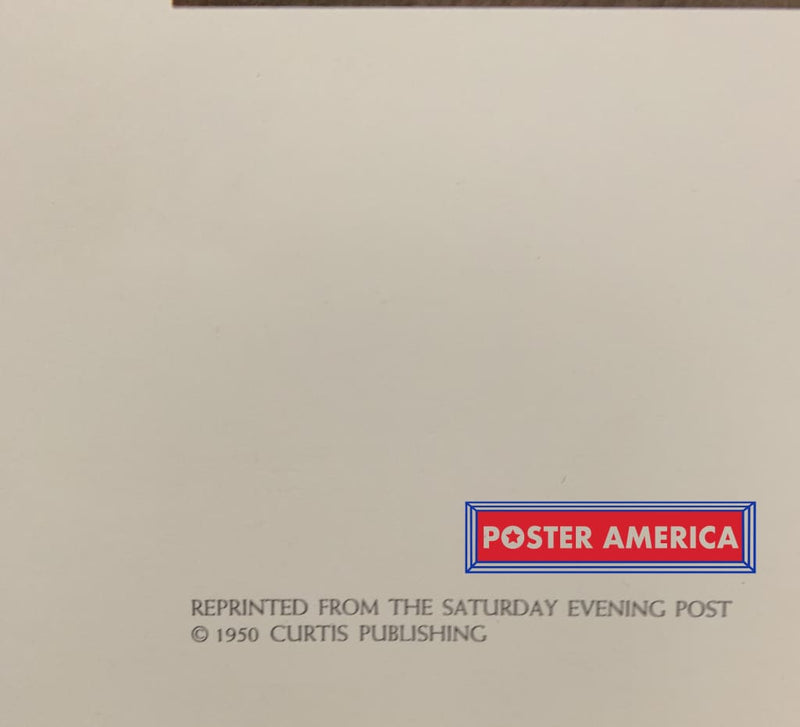 Load image into Gallery viewer, Sporting Incident Saturday Evening Post 1950 Steven Dohanos Poster 22.5 X 19.5 Vintage Poster
