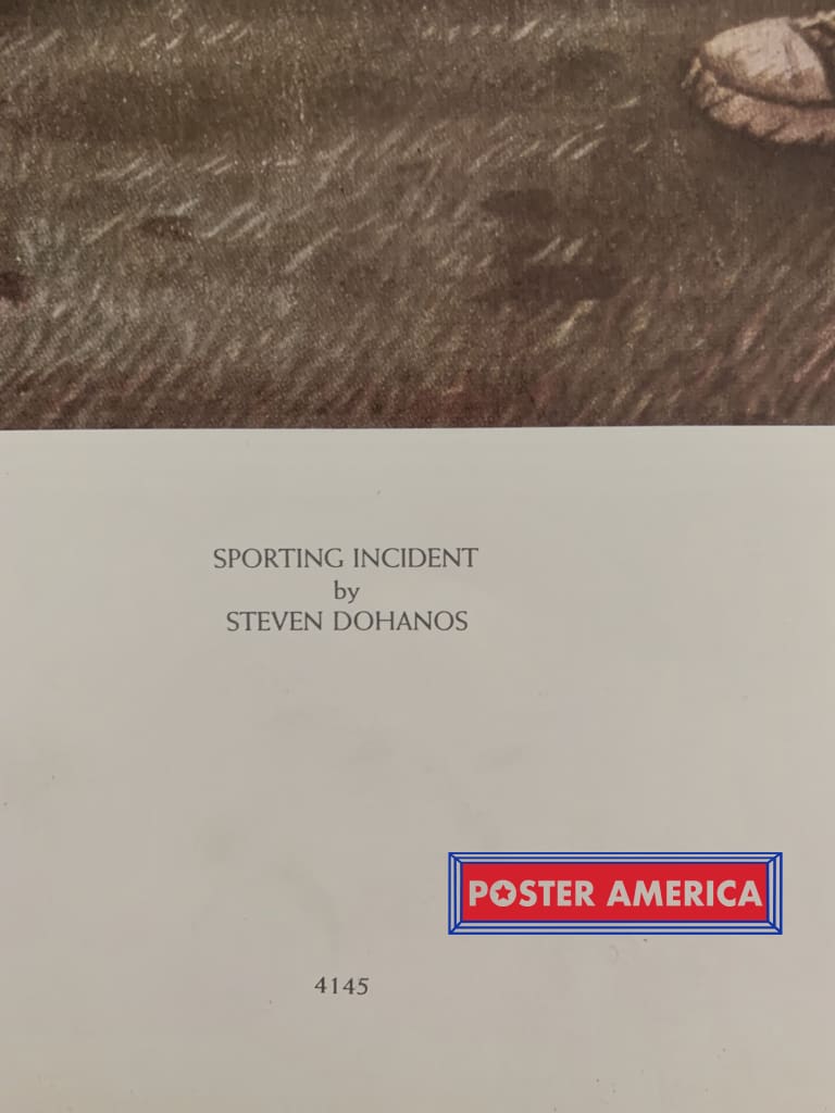 Load image into Gallery viewer, Sporting Incident Saturday Evening Post 1950 Steven Dohanos Poster 22.5 X 19.5 Vintage Poster
