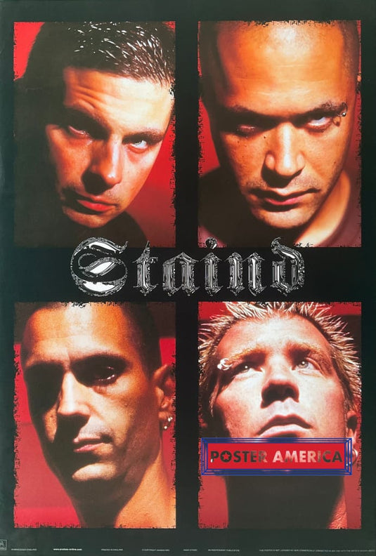 Staind Rock Band Members Vintage Uk Import Music Poster 23 X 34