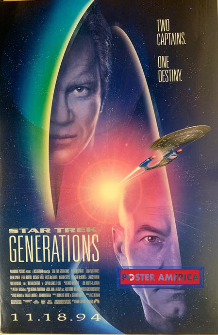 Star Trek Generations 1994 Vintage Movie Promo Poster 27 X 40